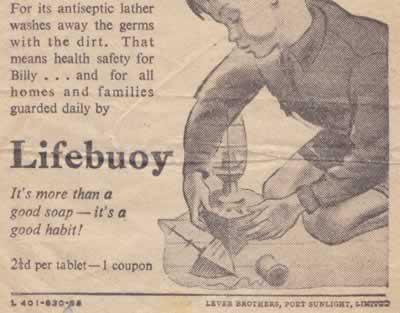 Soap advertisement in 1945